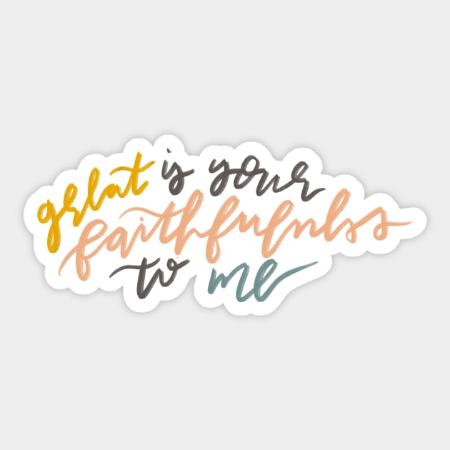 great is your faithfulness christian bible verse design Sticker by andienoelm
